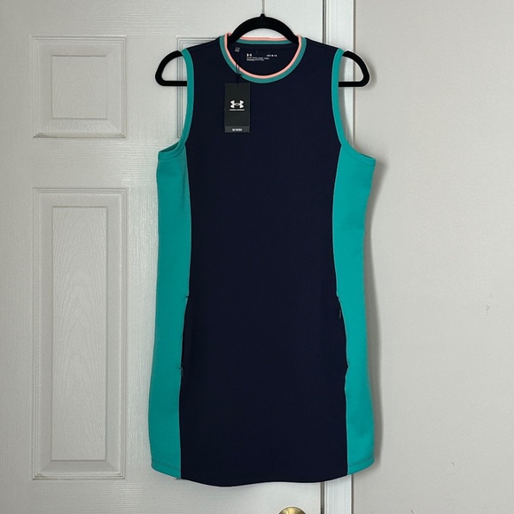 Under Armour UA Women’s Zinger Dress Navy Neptune Size Large L Golf Athletic New - Picture 1 of 9